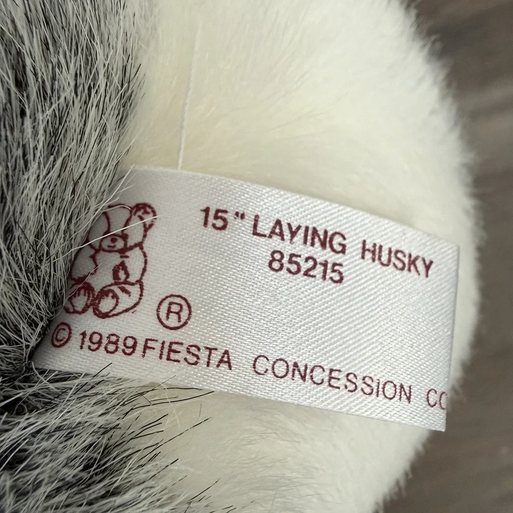Vtg Fiesta Sitting Husky Plush‎ Dog Puppy Stuffed Animal 15